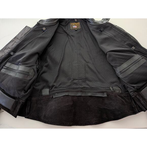 Women's Vanson Leather Jacket MK2 proPERF CSRV Sportrider Perforated Size 18 XXL - Picture 10 of 11